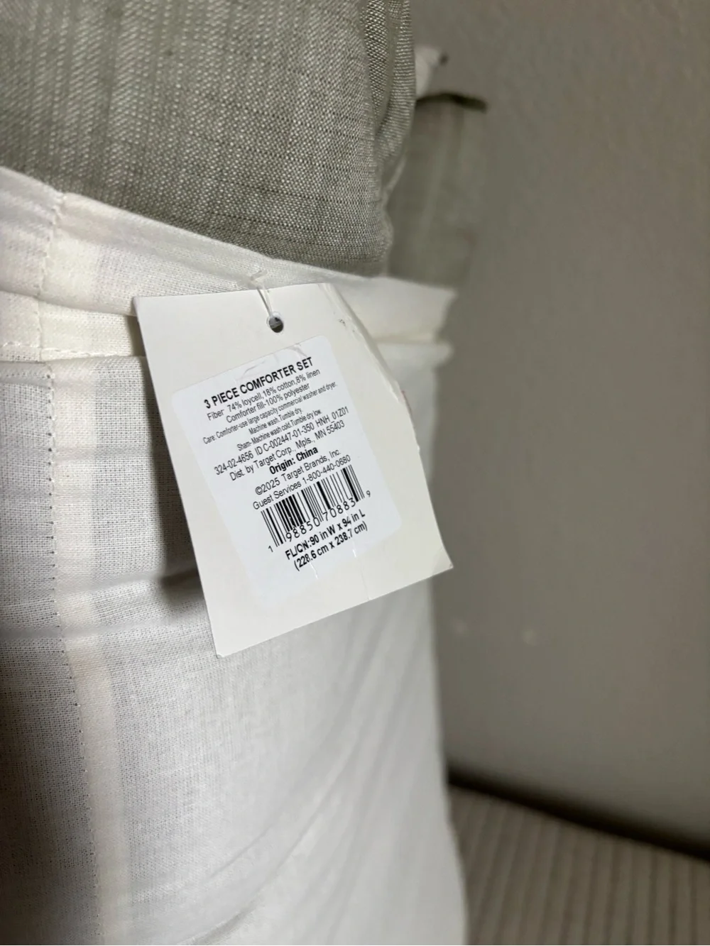 NWT 3pc Full/Queen Reversible Comforter Set Green - Hearth & Hand with Magnolia